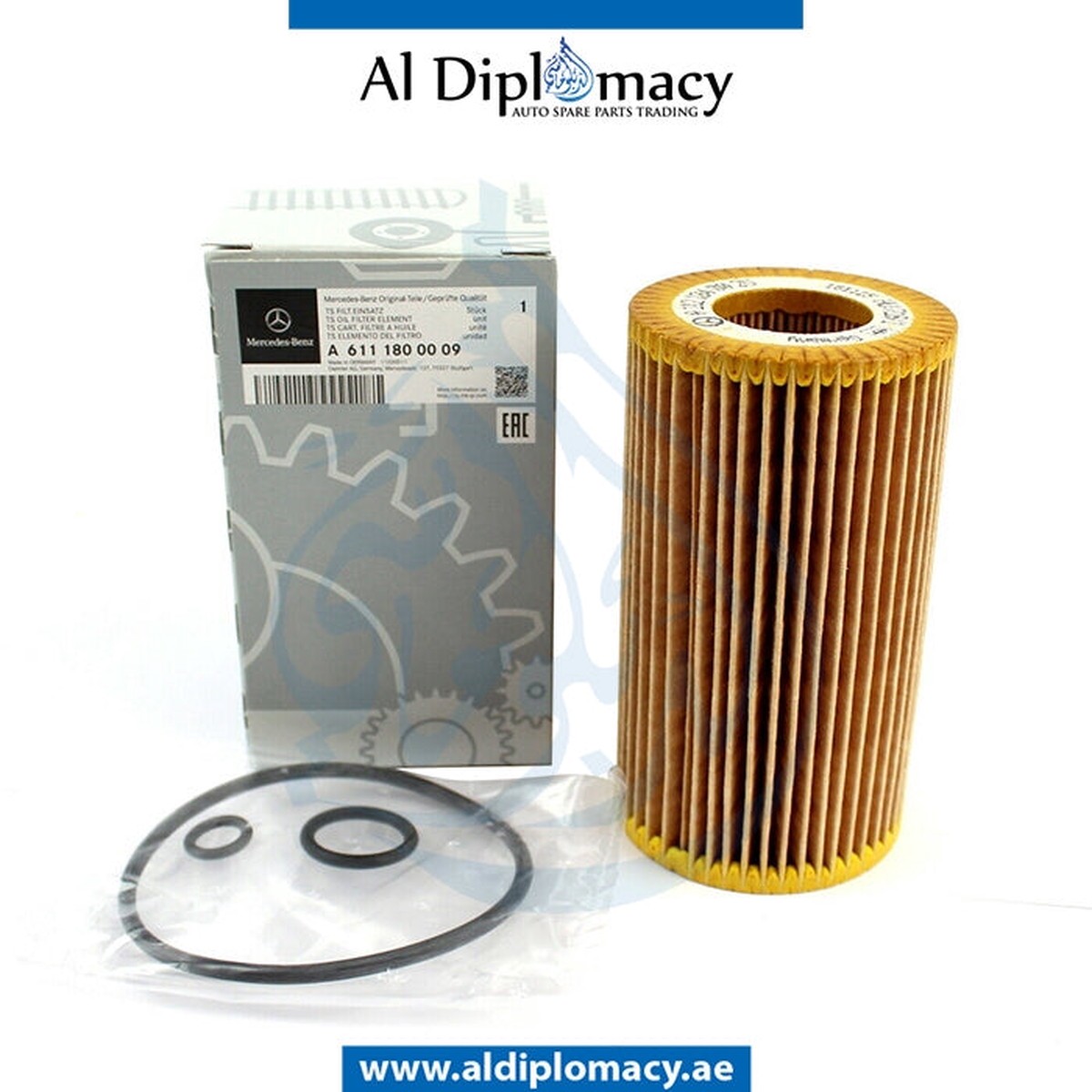 ORIGINAL MERCEDES-BENZ ML CLASS W163 ENGINE OIL FILTER - A6111800009