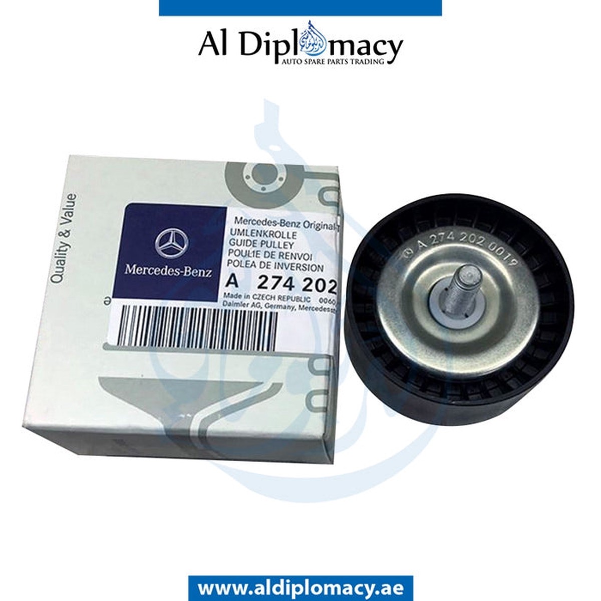 ORIGINAL MERCEDES-BENZ SLK CLASS R172 GUIDE PULLEY - A2742020019