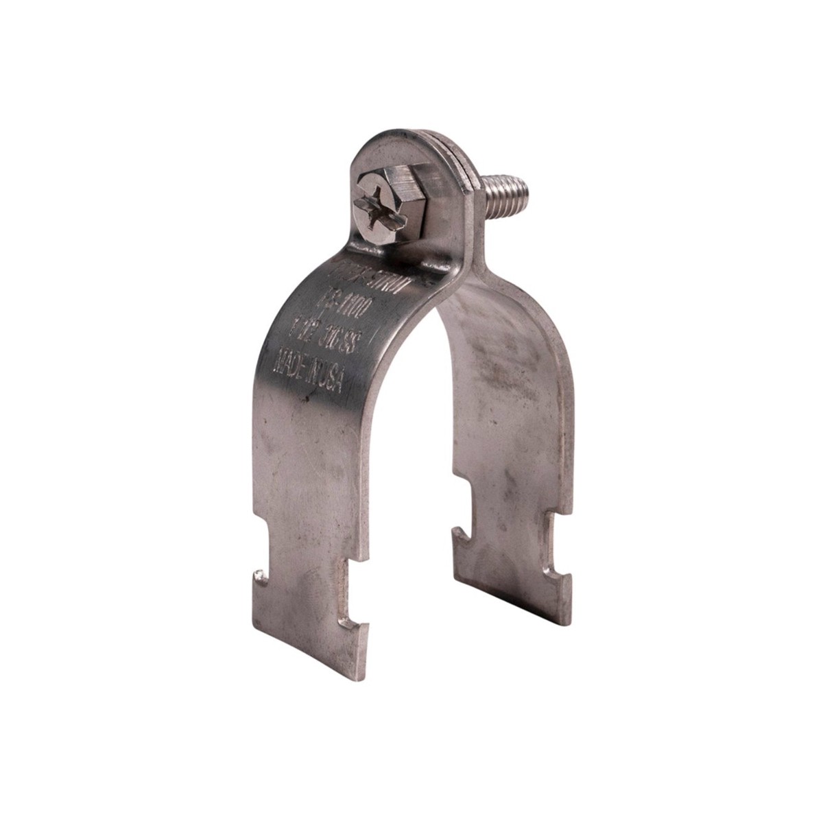 1-1/2" Rigid Conduit Pipe Strut Clamp - 316 Stainless Steel