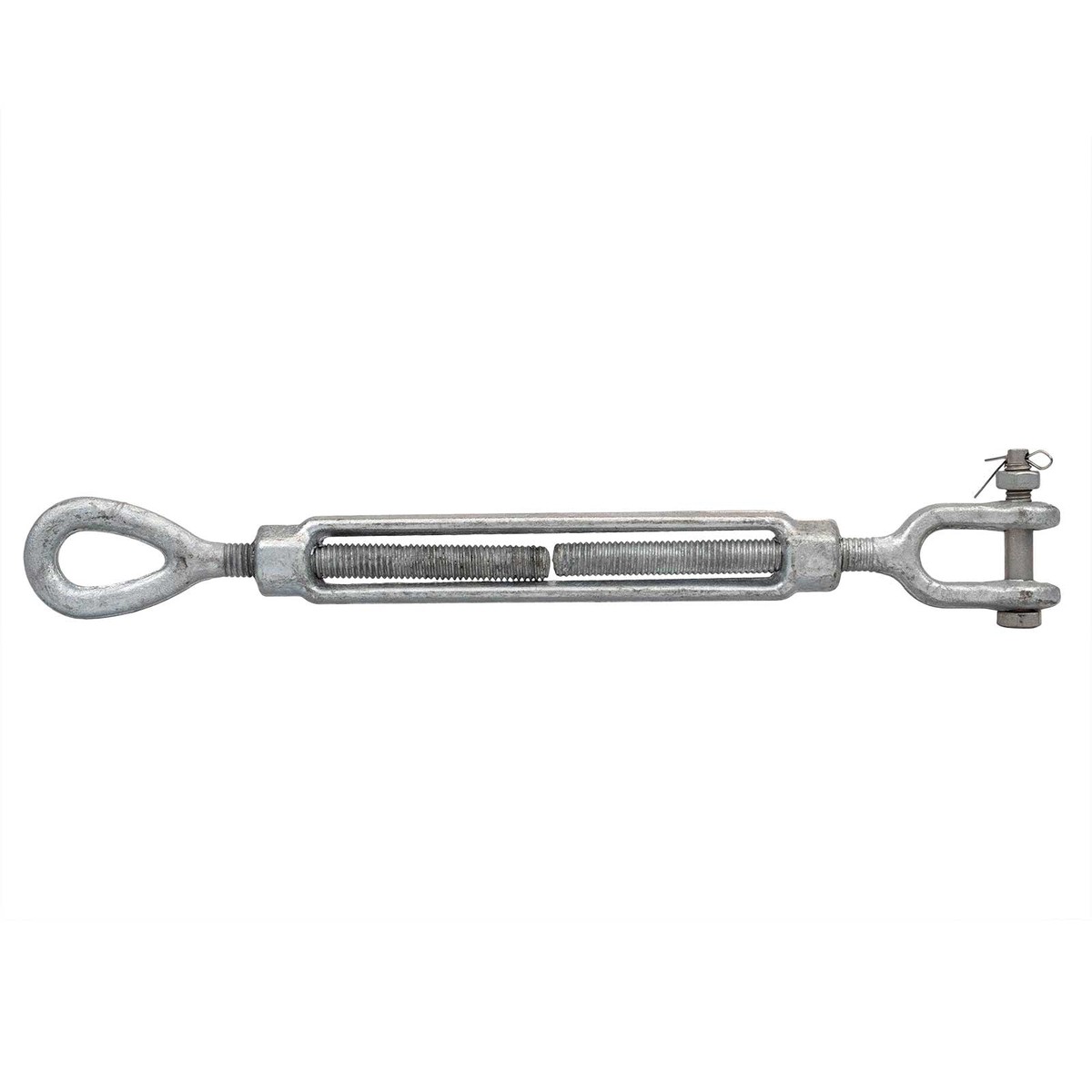 1-1/4" x 18" Jaw & Eye Galvanized Turnbuckle