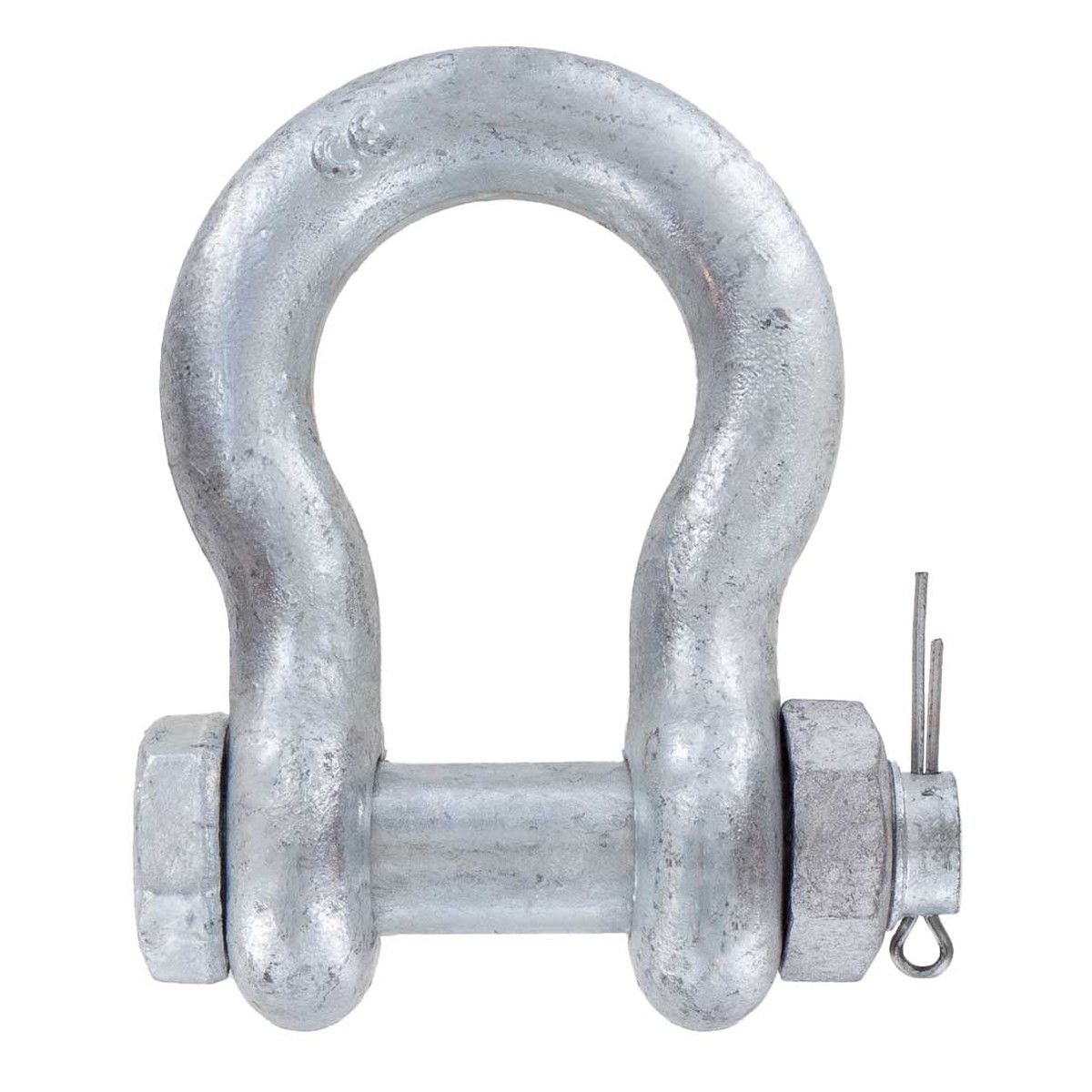 1-1/4" Galvanized Bolt Type Anchor Shackle - 12 Ton