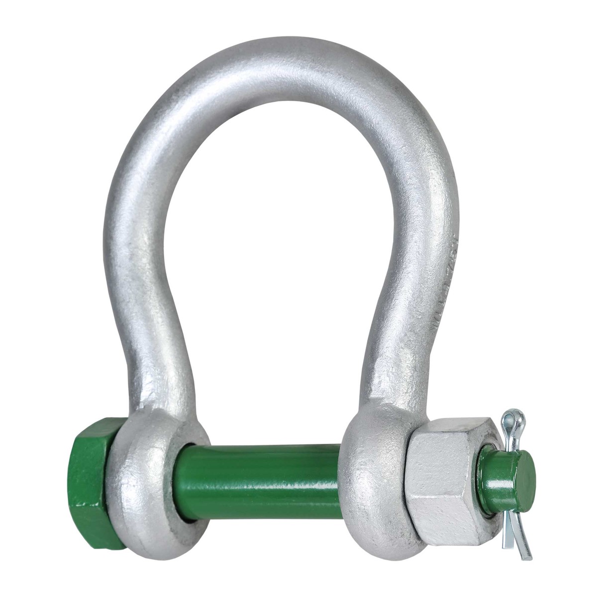 1-1/2" Van Beest Green Pin Bolt Type Wide Mouth Towing Shackle | G-4263 - 16 Ton