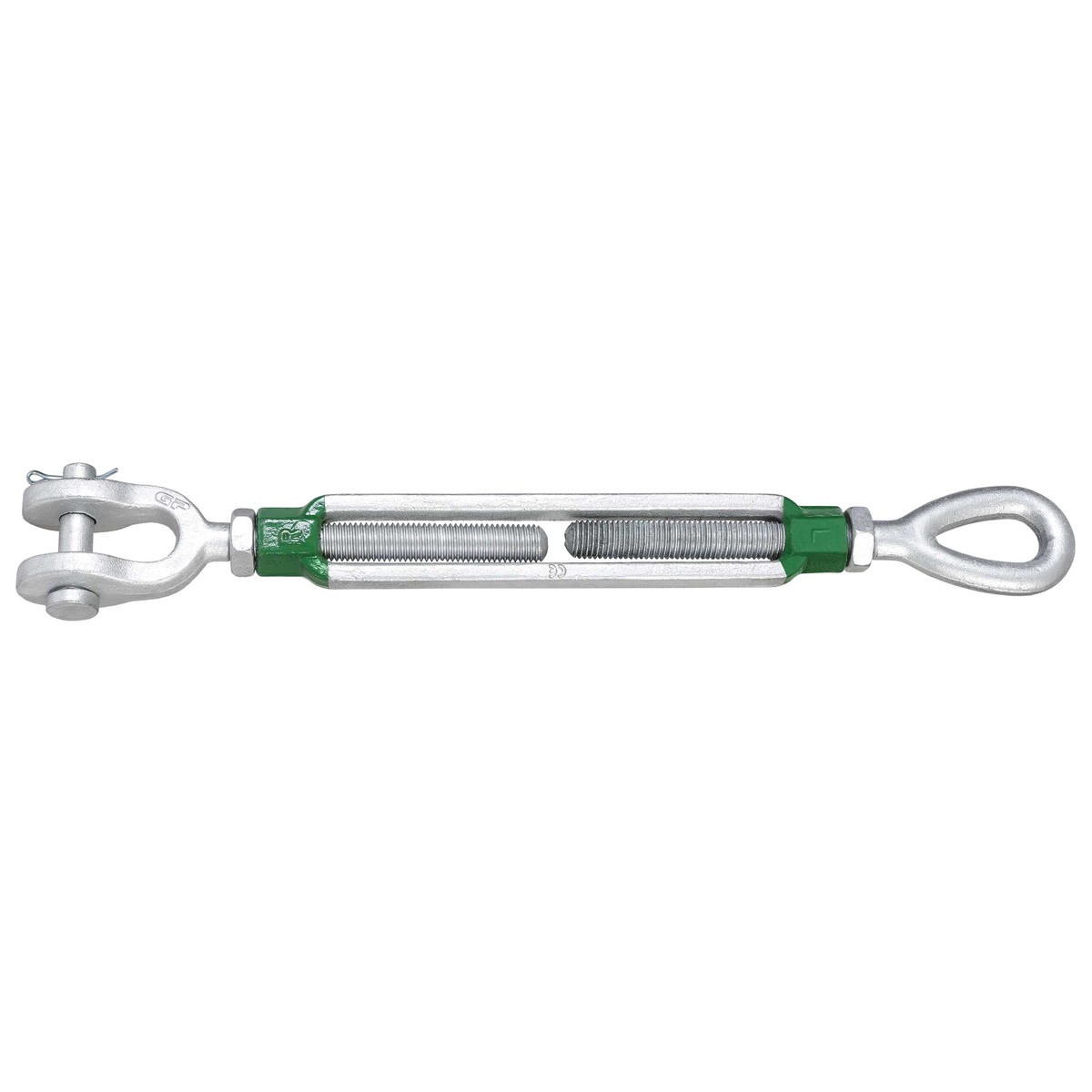 1-1/4" x 12" Van Beest Jaw & Eye Galvanized Turnbuckle - G-6315