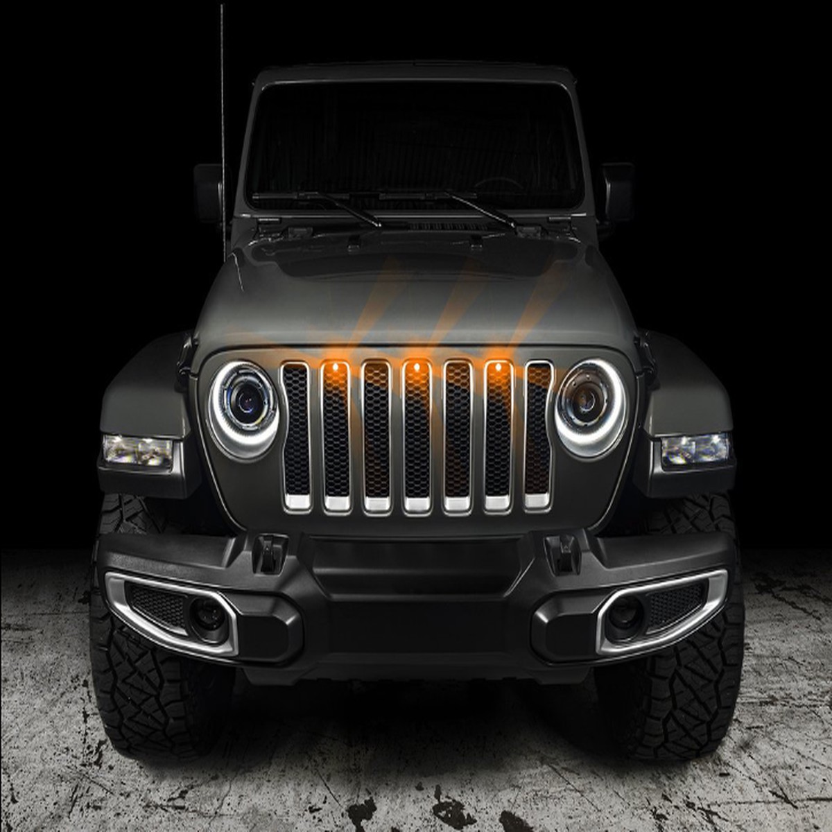 Oracle Lighting Pre-Runner Style LED Grille Light Kit | Amber (Wrangler JL 2018+)
