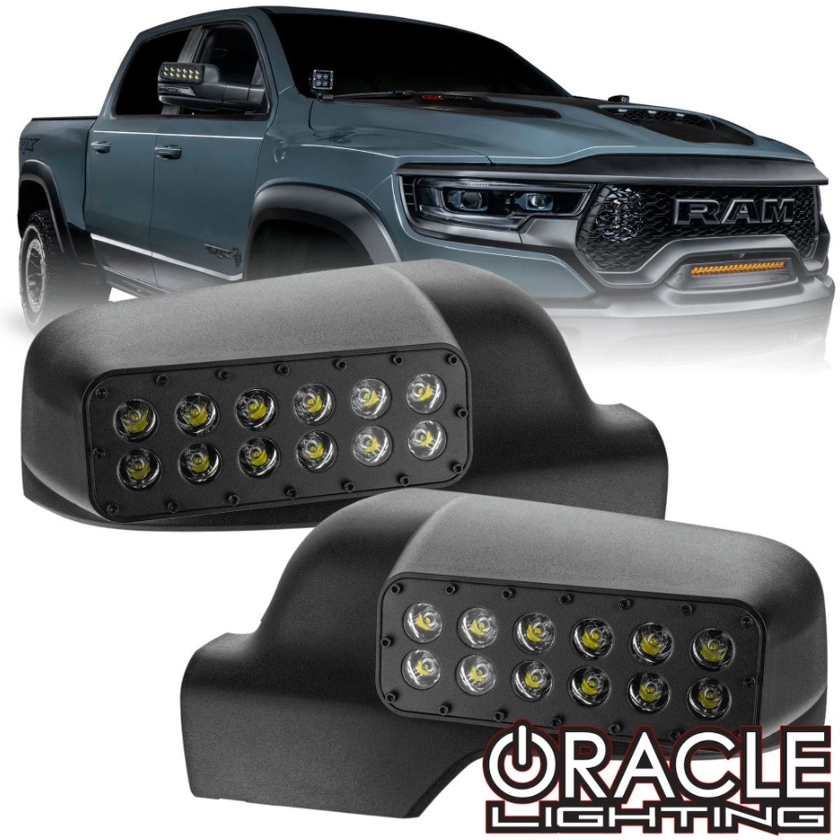 Oracle Lighting LED Off-Road Side Mirror Ditch Lights | 1500 (Ram 2019-2023)