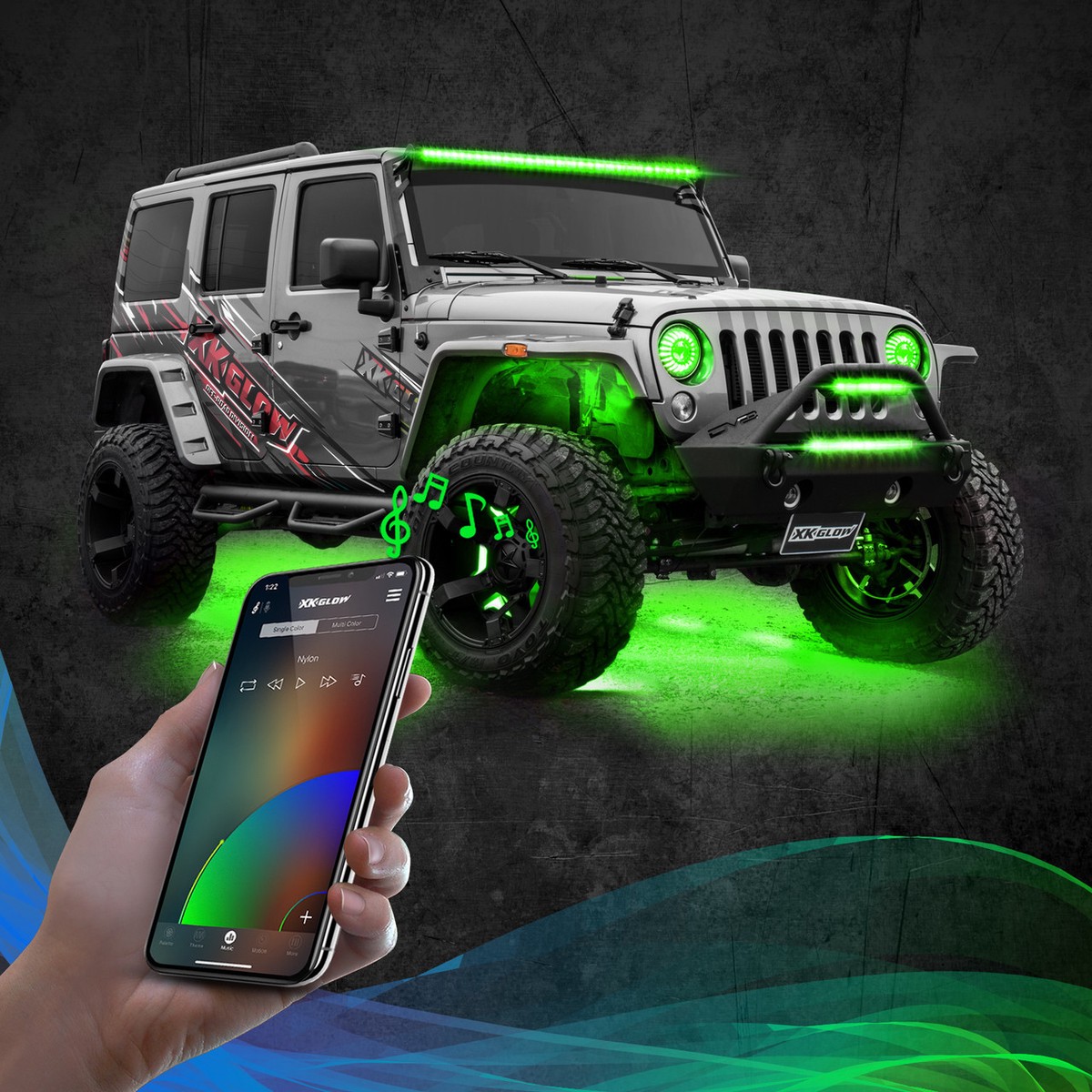 XK Glow XKChrome RGB LED Rock Light Kit | 8 Pc