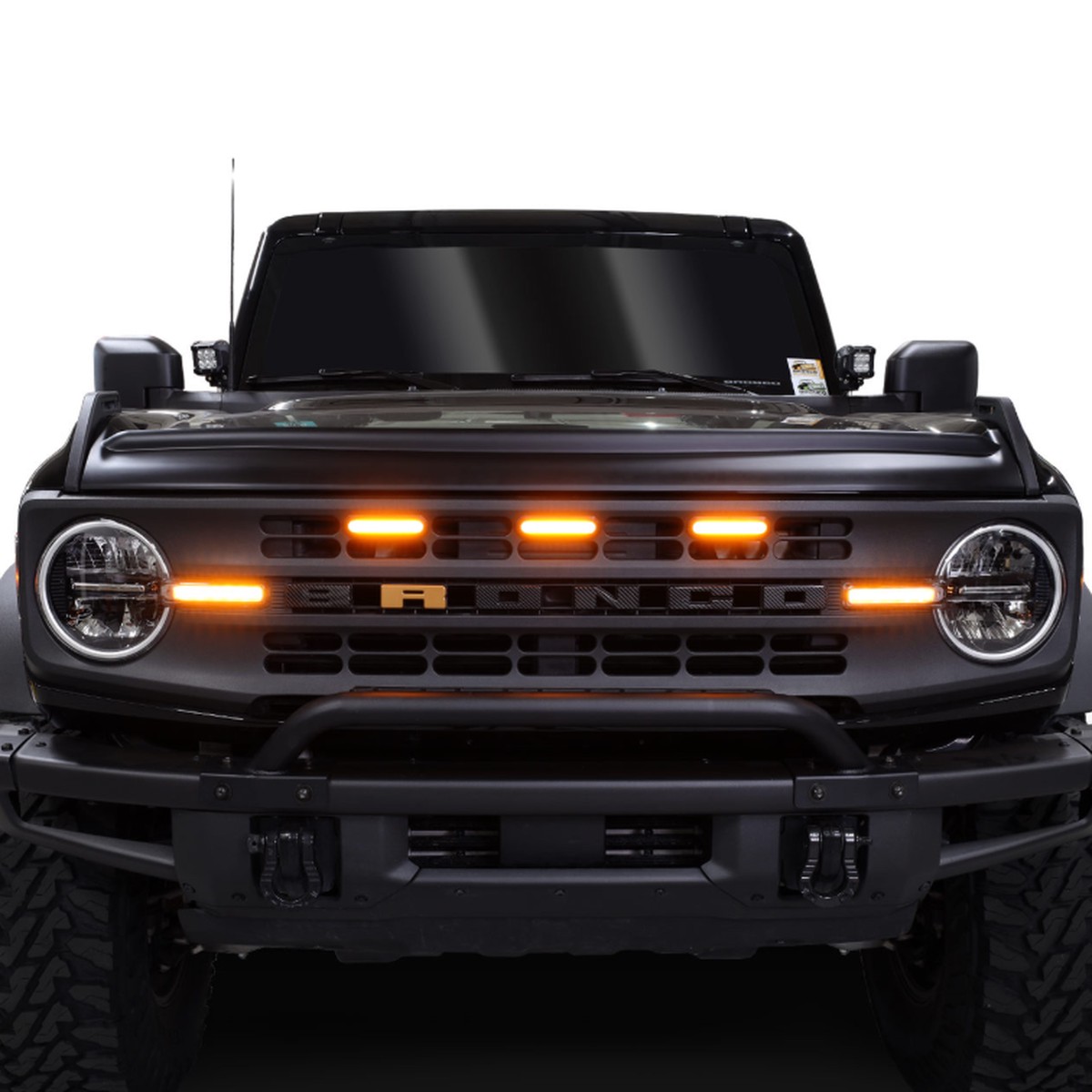 IAG Off-Road I-Line 3PC Amber Grille Light Kit | Base & Black Diamond (Bronco 2021+)