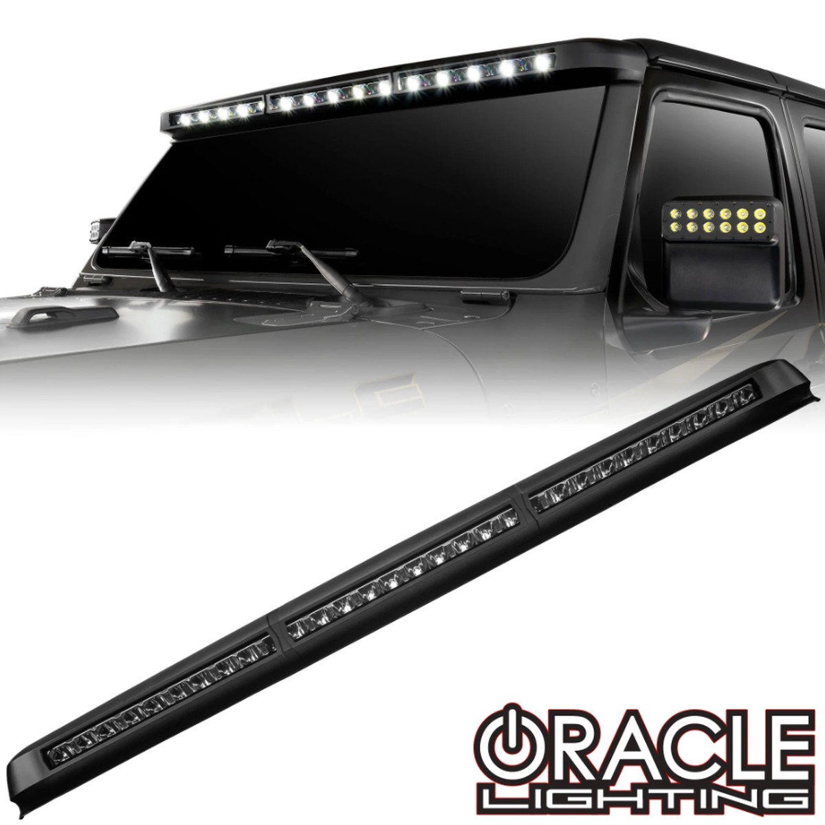 Oracle Lighting Integrated Windshield Roof LED Light Bar System (Wrangler JL & Gladiator JT 2018+)